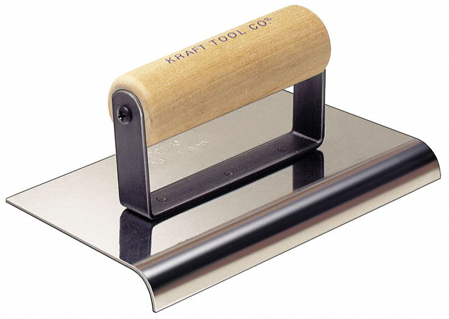 KRAFT TOOL CF907 Concrete Sidewalk Edger,SS,6"L,3/4" Lip 43Y514