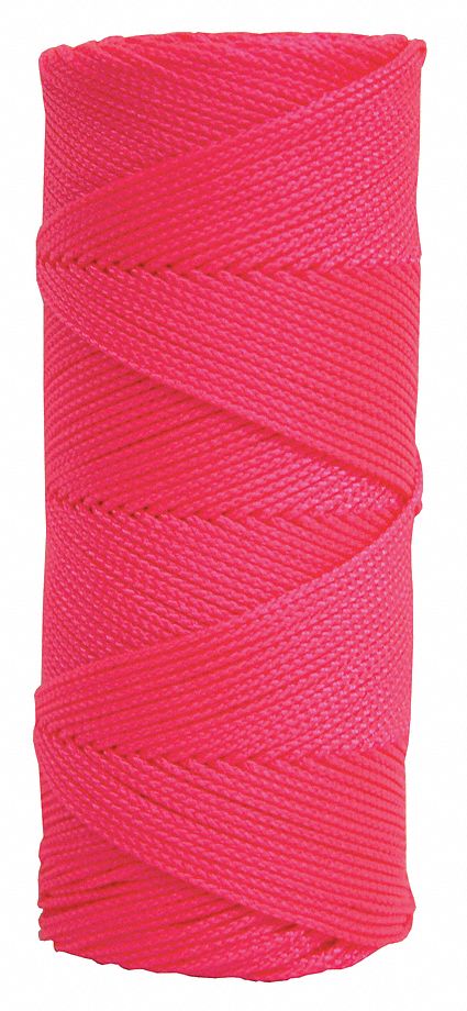 KRAFT TOOL MASONS LINE,500 FT,BRAIDED NYLON,PINK - Masonry Miscellaneous  Tool Accessories - WWG43Y574