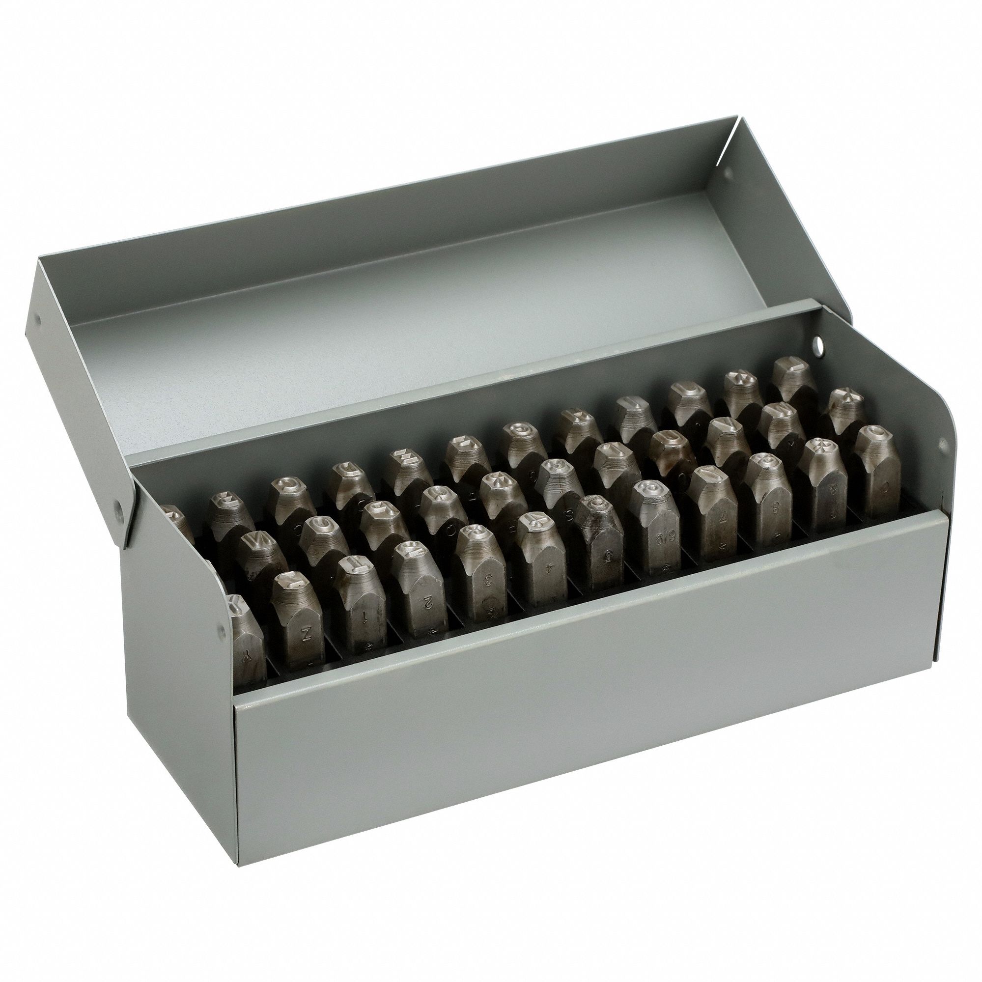 Hand Stamp Kit: 0 to 8 (With 6 Serving as 9)/Ampersand (&)/A to Z, 1/4 in Character Ht