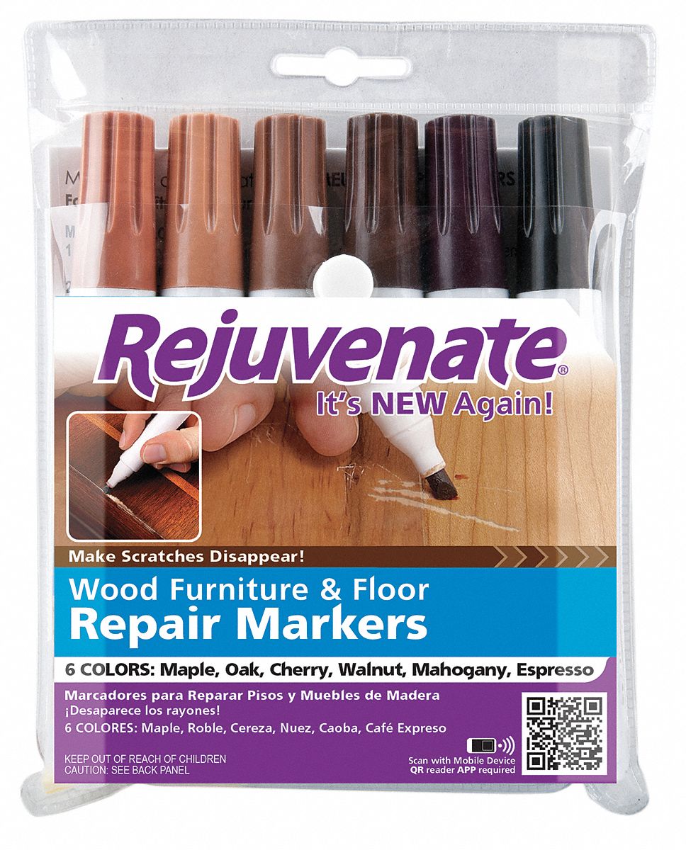 REJUVENATE Wood Repair Marker Assortment, Cherry, Espresso, Mahogany