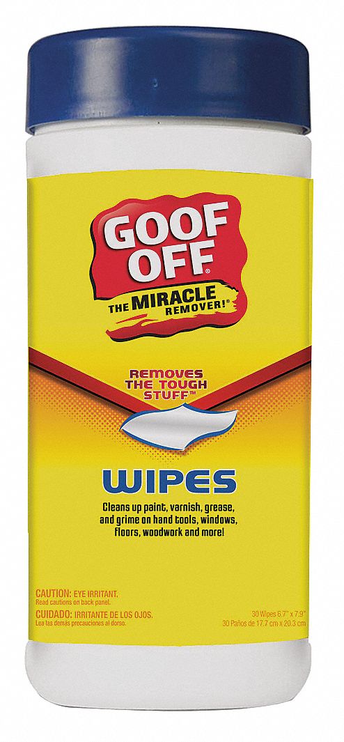 GOOF OFF Multipurpose Cleaning Wipes, 7 in x 8 in, White - 43Y786|FG685 ...