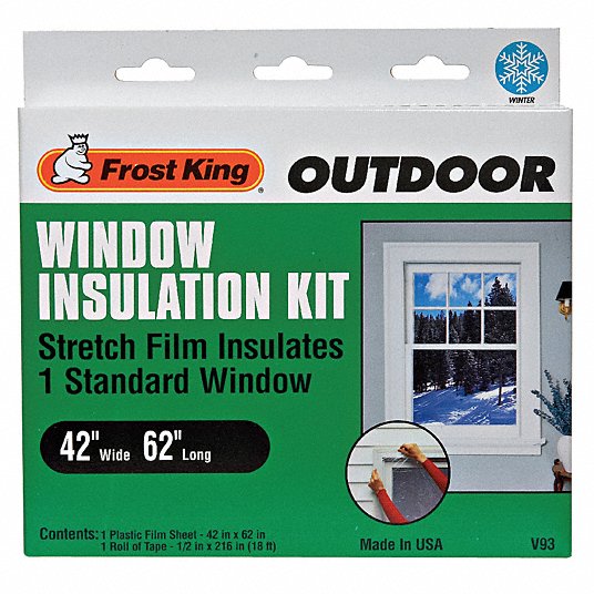 Outdoor FROST KING V93A Window Insulation Kit 42" x 62" 