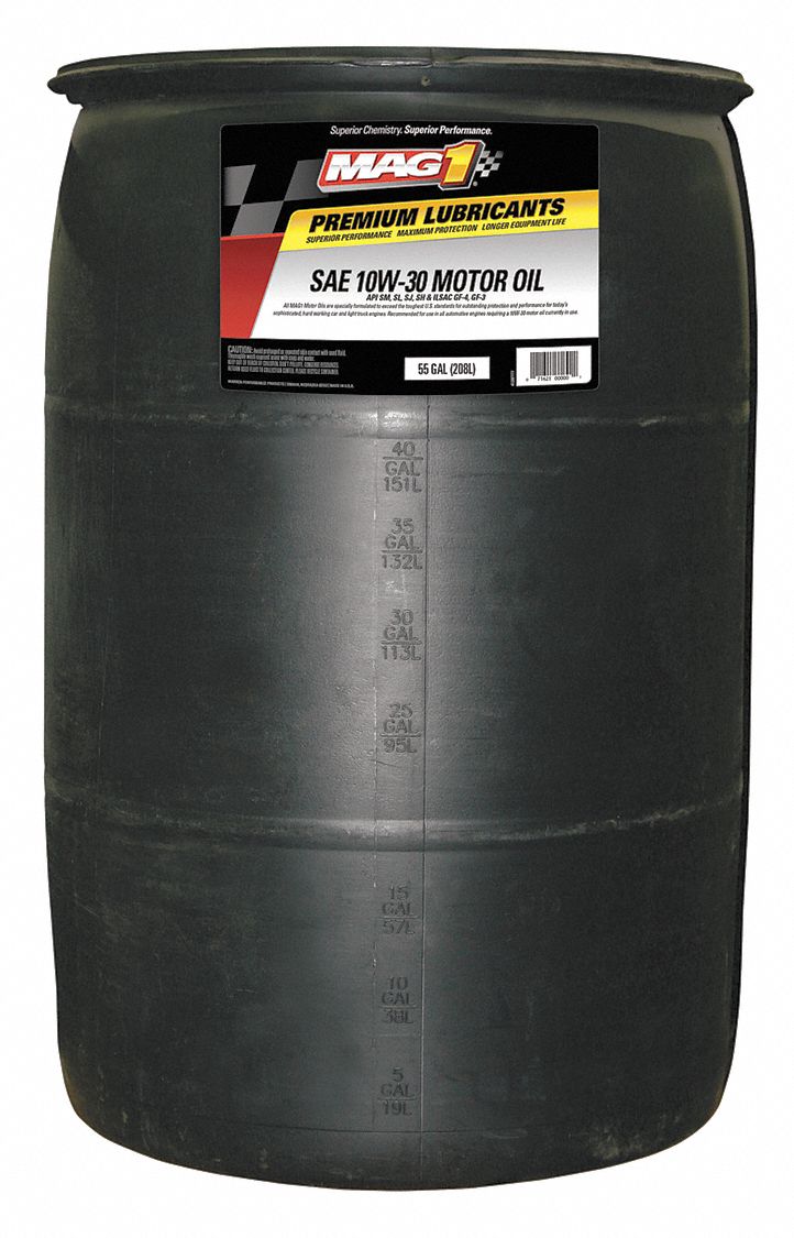 Engine Oil: Conventional, Not Biodegradable, 55 gal Size, Drum, 10W-30, FMX