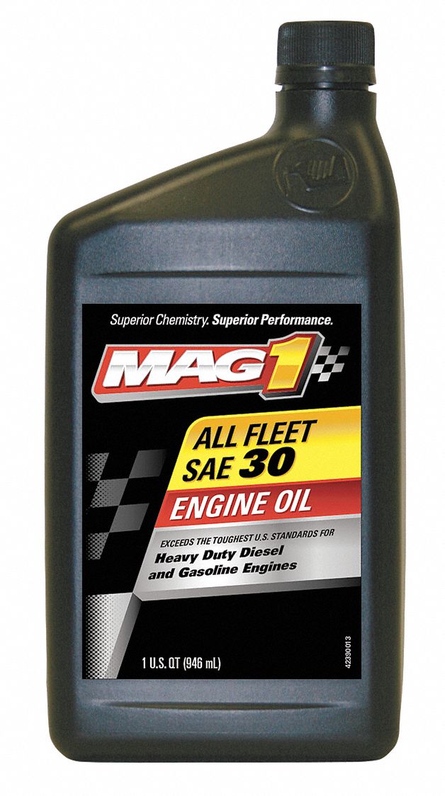 MAG 1 Conventional Diesel Engine Oil, 1 qt Bottle, SAE Grade 30, Amber