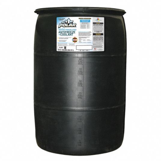 PRIME VISION Prediluted Antifreeze Coolant 55 gal Size, Plastic
