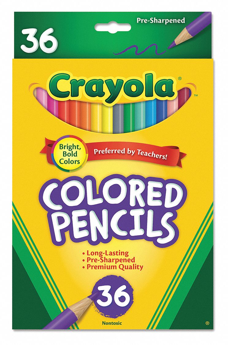 Color Pencil Long Barrel Assorted PK36