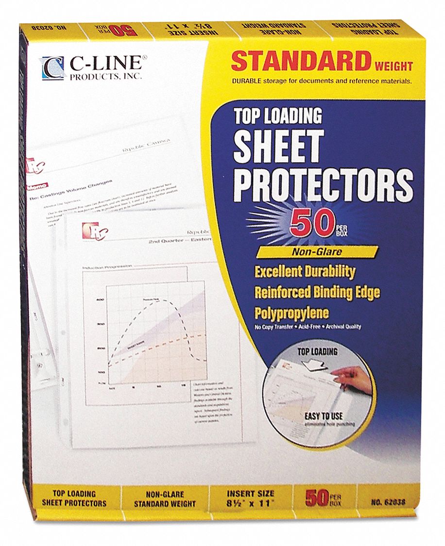 Sheet Protector Top-Load Nonglare PK50