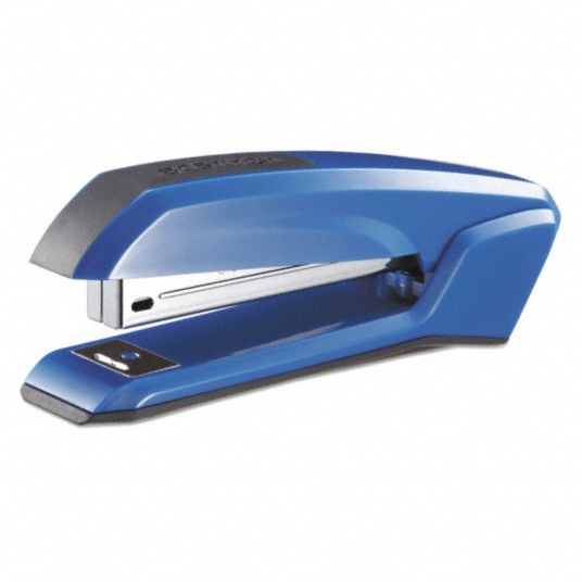 BOSTITCH, Desk Stapler,Antimicrobial,Blue 43YM16B210RBLUE Grainger
