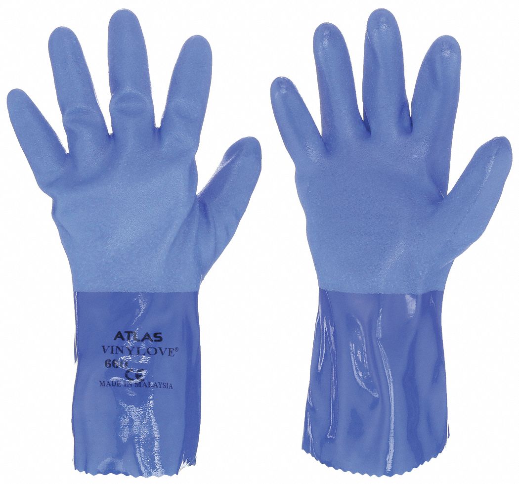 Chemical-Resistant Gloves: 660XXL-11, SHOWA 660, 11 2XL Glove Size, Gen Purpose, 2XL, Grain, 1 PR
