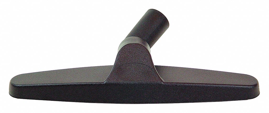 Floor Tool and Nozzle: Plastic, For 1 1/4 in Hose Dia, 12 1/4 in Lg, 2 1/2 in Wd, Std