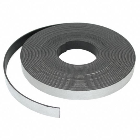 MASTER MAGNETICS Magnetic Strip, Indoor Adhesive, 6 lb Max. Pull, 25 ft ...