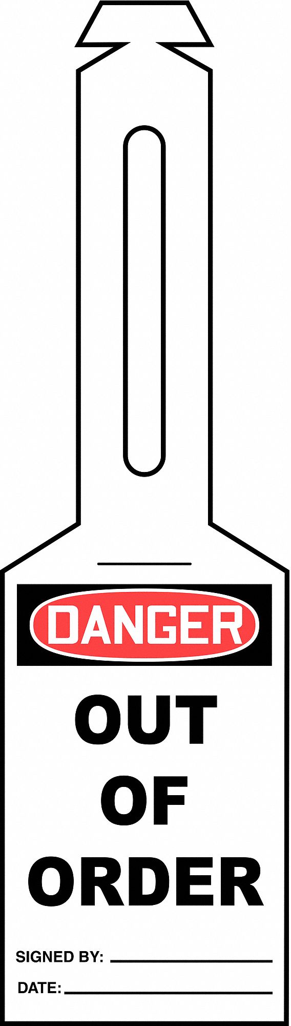 Tag, 5-1/4inH, 3-1/4inW, Plastic, PK25