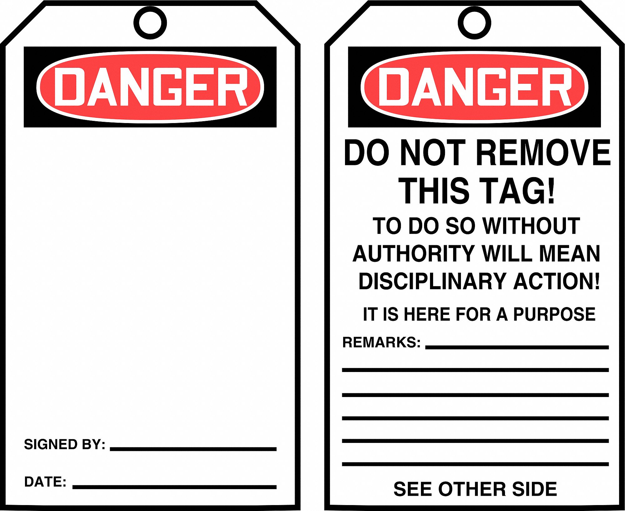 7 Tag Size, White, Tags By The Roll 43Z243TAR412 Grainger