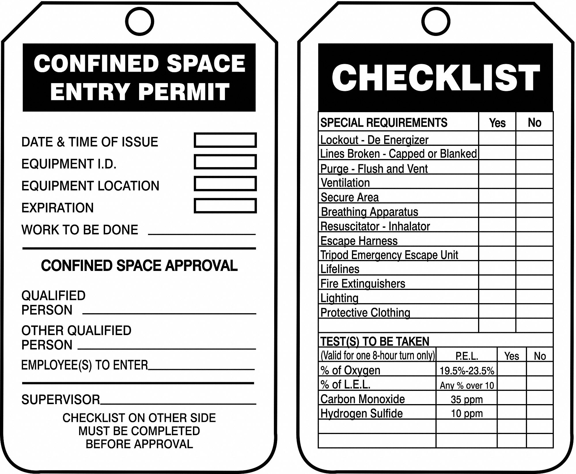 Permit Tag,5-7/8 x 3-3/8,PK25