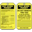 Hot Work Permit Area Of Hot Work/Hot Work Permit Do Not Remove This Tag! Tags