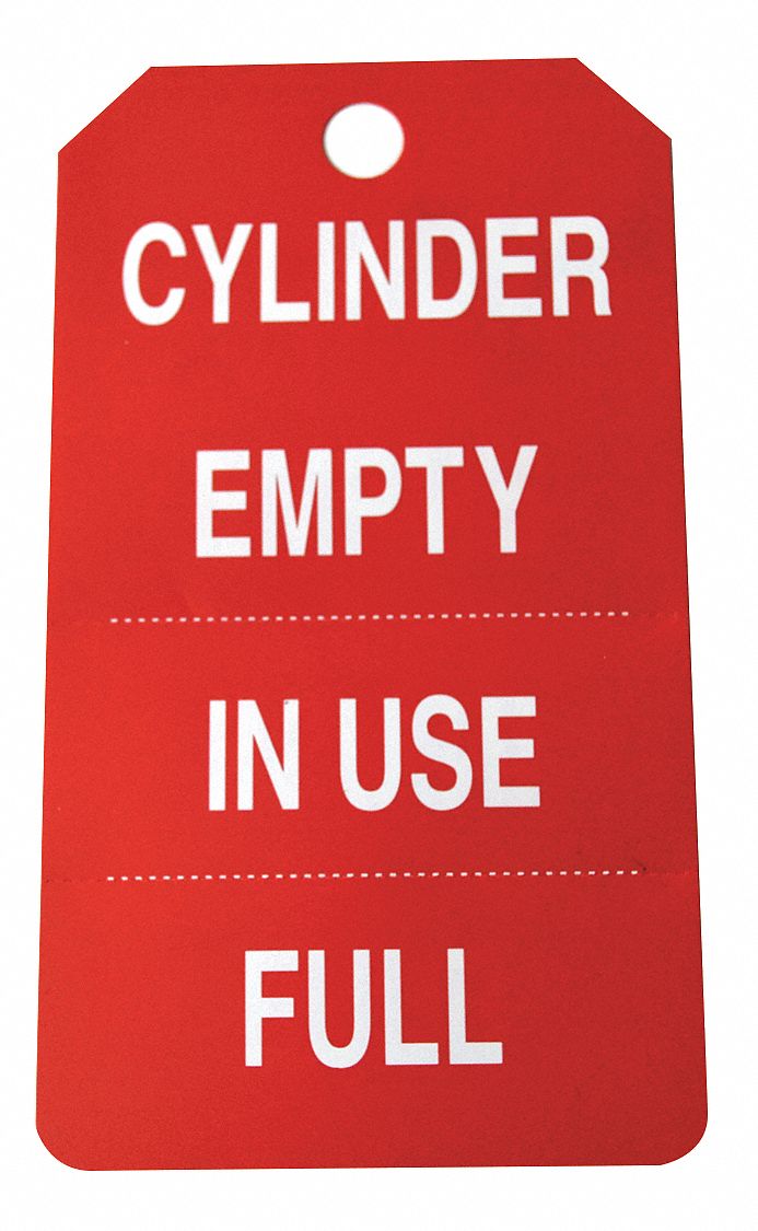 Cylinder Tags: Red, Legend Same on Both Sides, 25 Tags, Lockout Tagout, 25 PK