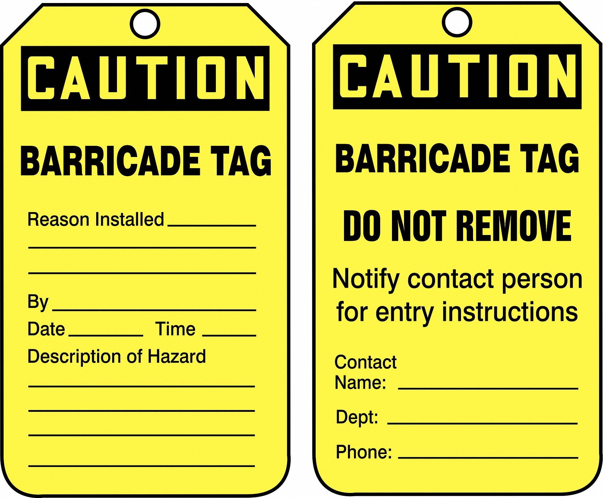 Caution Tag,5-3/4 x 3-1/4,PK25