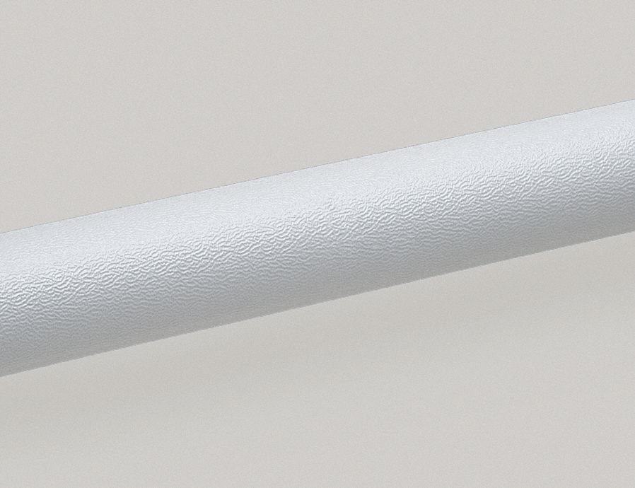 Handrail: PVC, Linen White, Round, 1 1/2 Inch, 3 9/16 in Mounted Ht