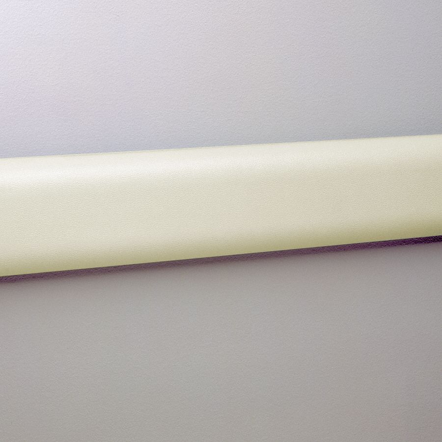 Wall Guard: WG-3, PVC, Ivory, 2 15/16 in Overall Ht, 12 ft Overall Lg