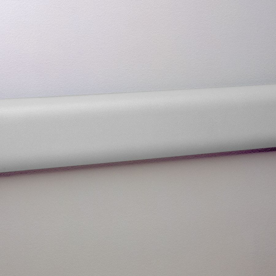 Wall Guard: WG-3, PVC, Silver Gray, 2 15/16 in Overall Ht, 12 ft Overall Lg