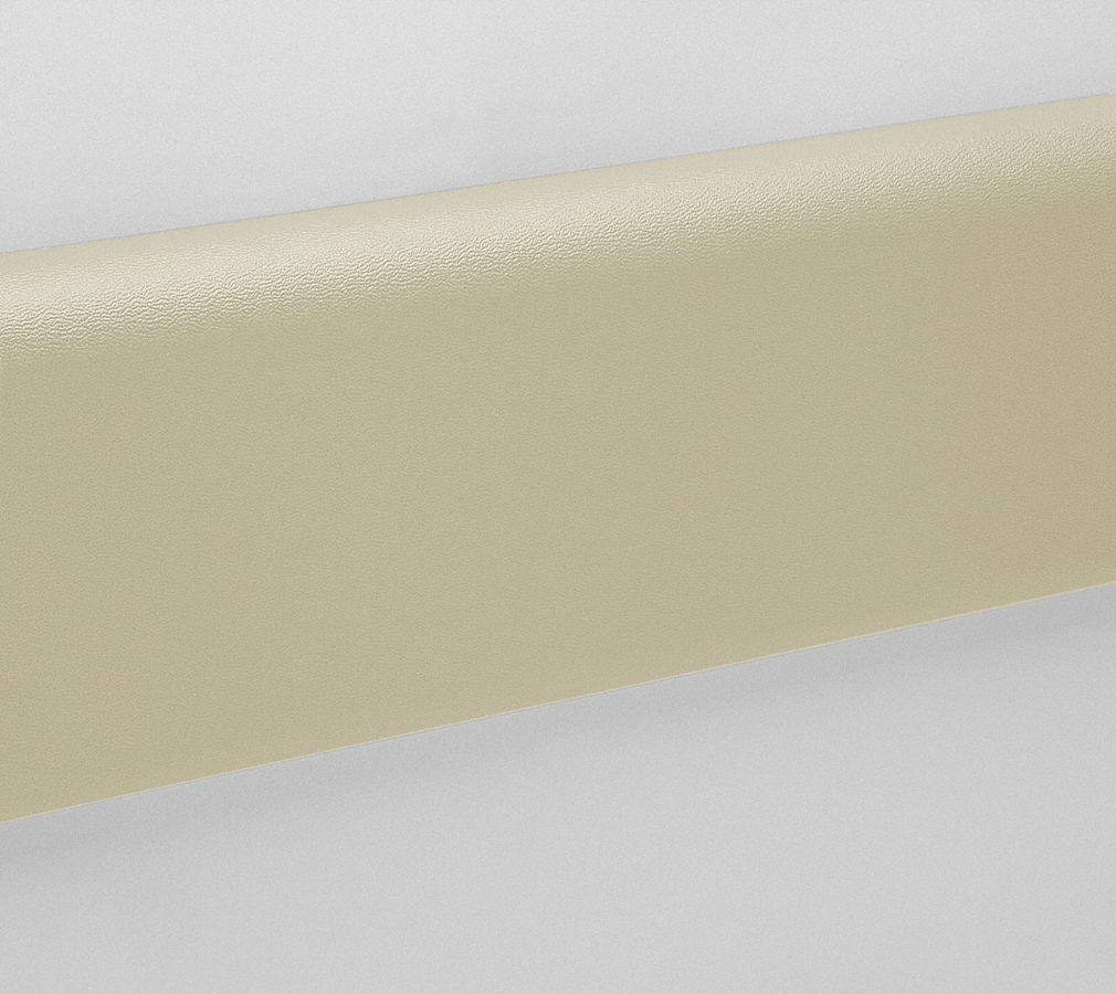 Wall Guard: WG-6C, PVC, Ivory, 6 in Overall Ht, 12 ft Overall Lg