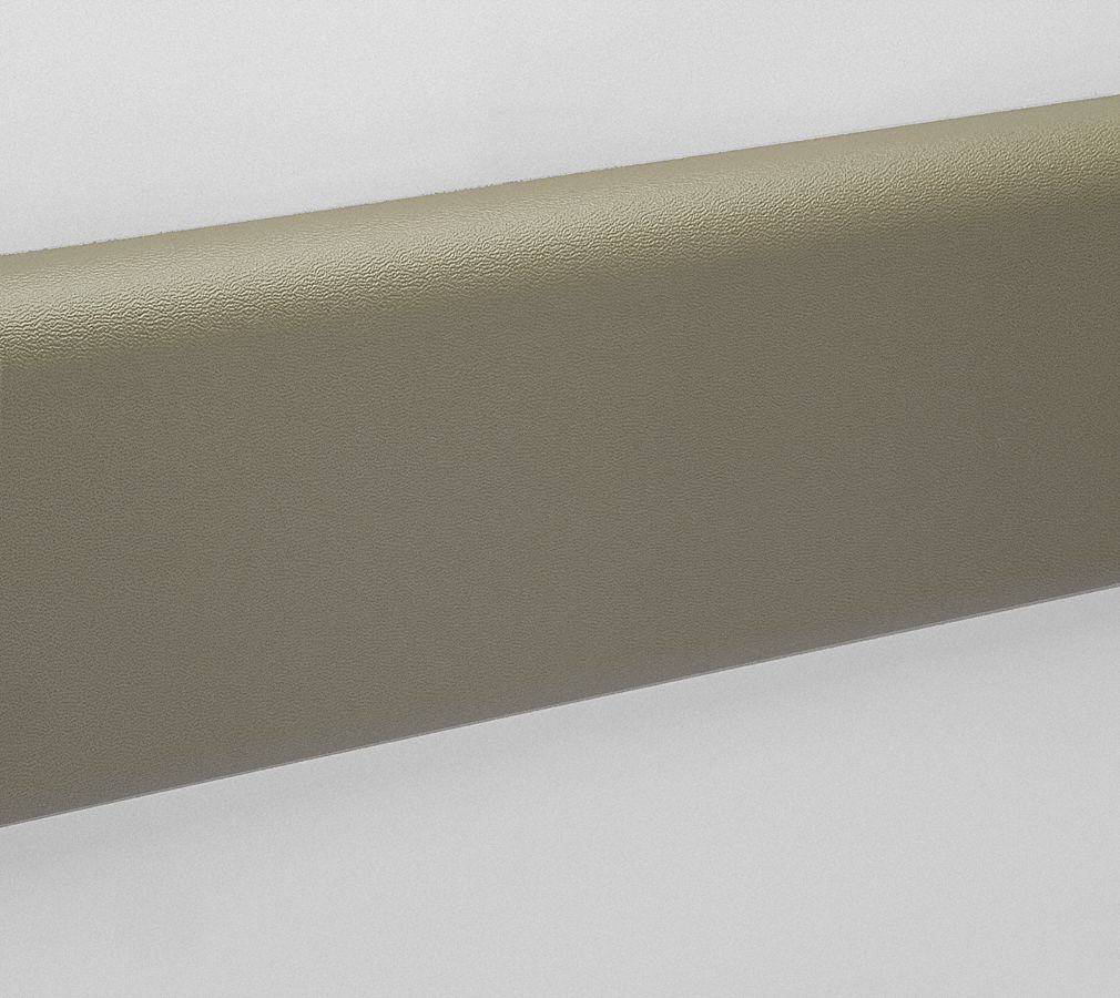 Wall Guard: WG-6C, PVC, Tan, 6 in Overall Ht, 12 ft Overall Lg