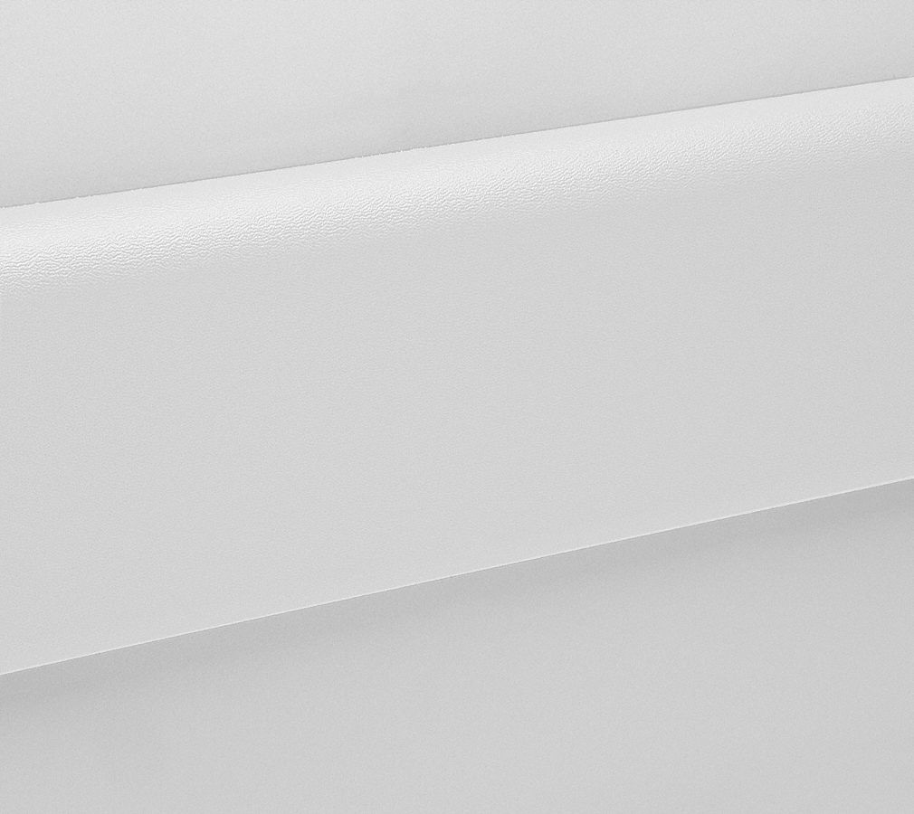 Wall Guard: WG-6C, PVC, Linen White, 6 in Overall Ht, 12 ft Overall Lg