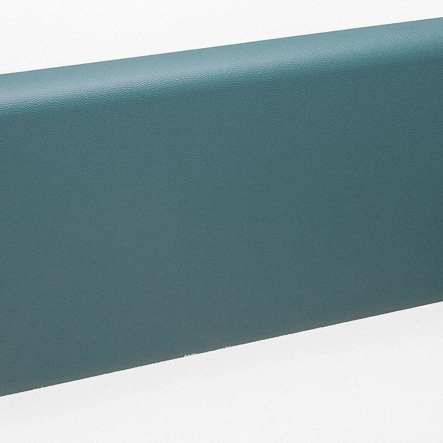 PAWLING CORP Wall Protection Guard, Teal, Vinyl/Aluminum, 144 in Length