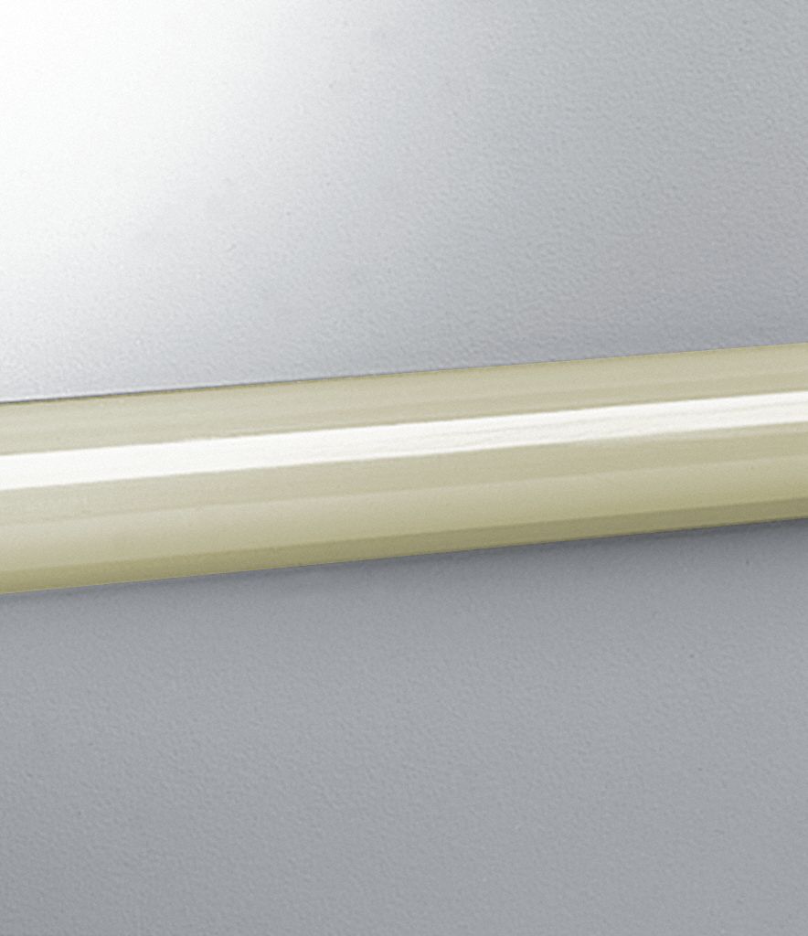 Accent Rail: EBR-30, PVC, Eggshell, 2 in Overall Ht, 12 ft Overall Lg