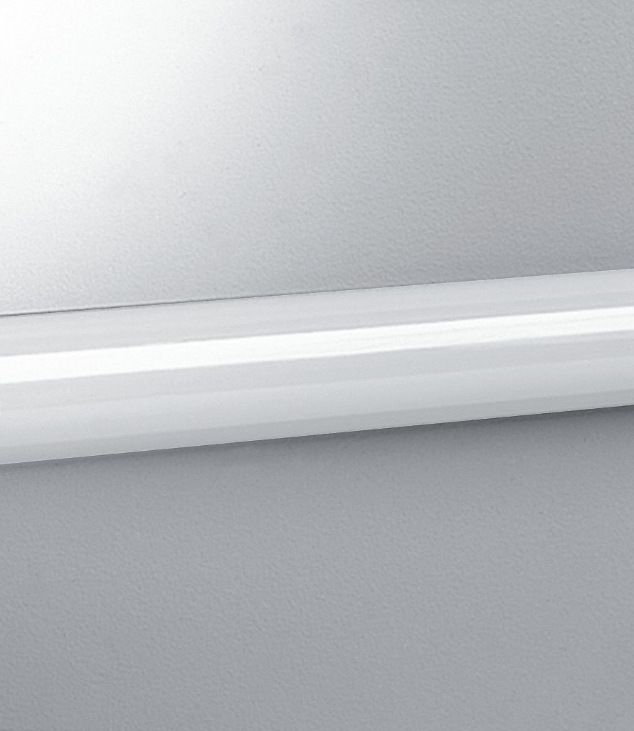 Accent Rail: EBR-30, PVC, Linen White, 2 in Overall Ht, 12 ft Overall Lg