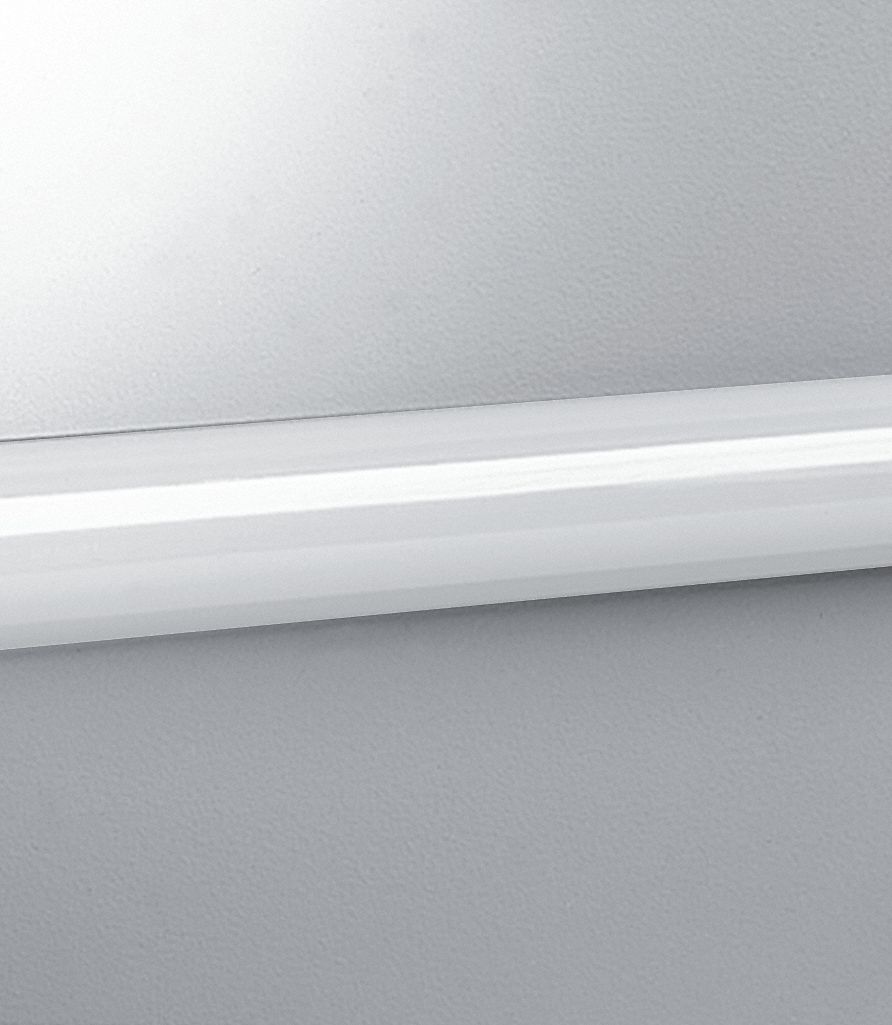 Accent Rail: EBT-30, PVC, Linen White, 2 in Overall Ht, 12 ft Overall Lg