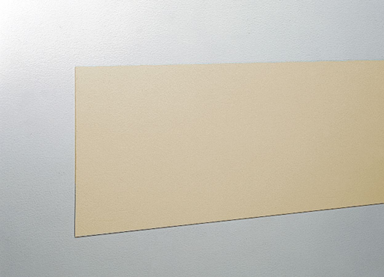 Rubstrip: PVC, 6 in x 8 ft Rail Size, Tan, 0.04 in Thick, Textured, Contact Adhesive