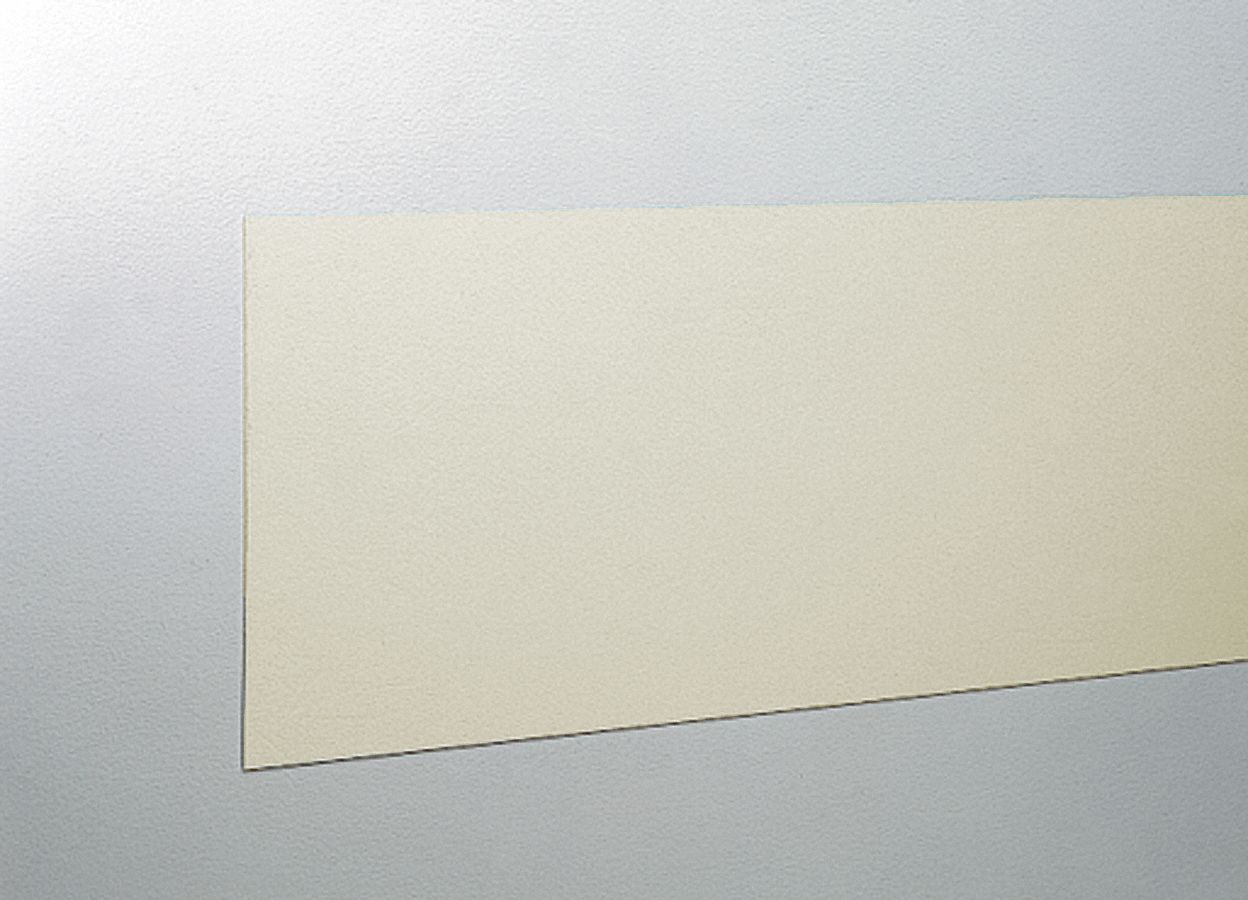 Rubstrip: PVC, 8 in x 8 ft Rail Size, Champagne, 0.04 in Thick, Textured