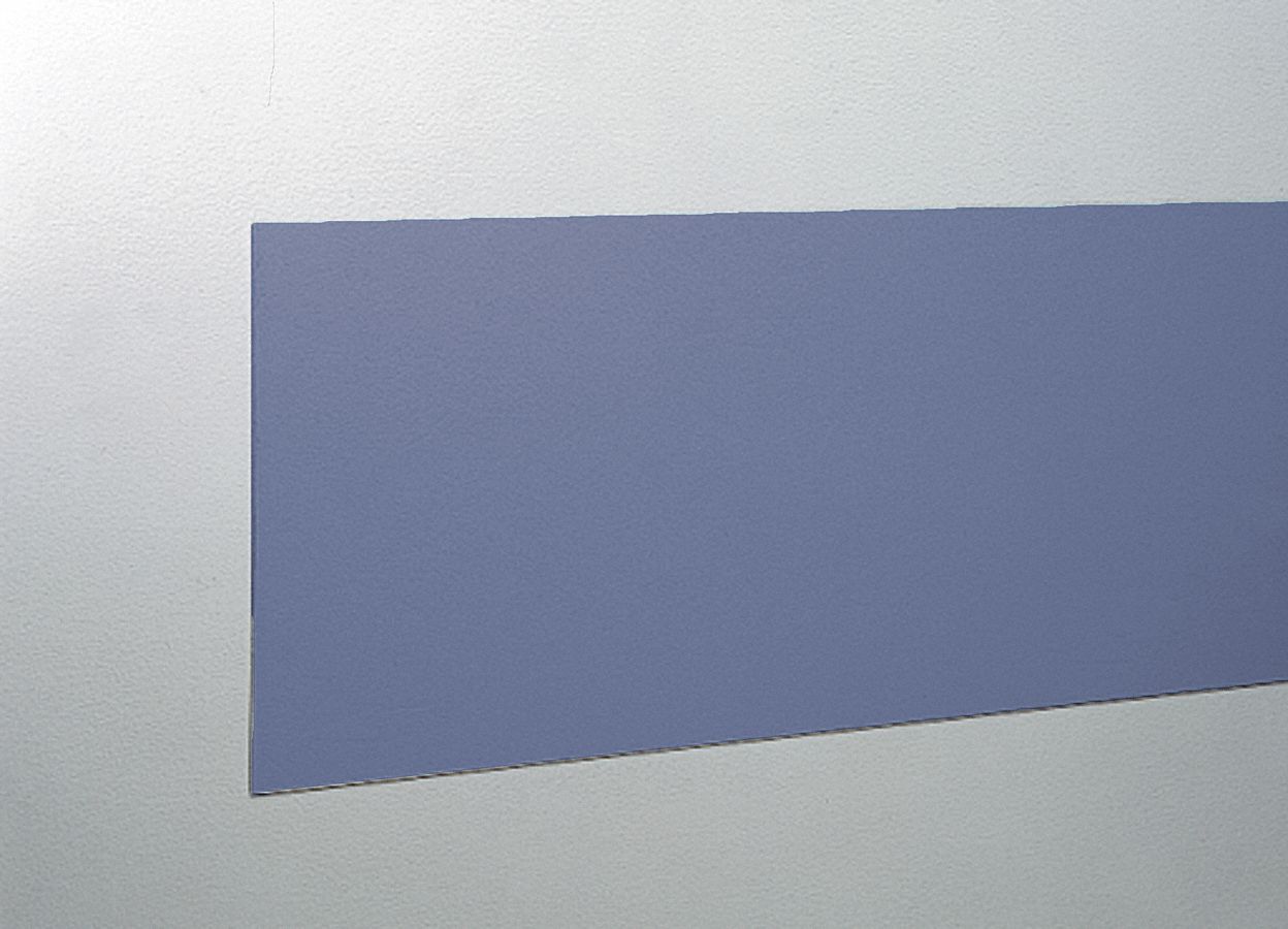 Rubstrip: PVC, 8 in x 8 ft Rail Size, Windsor Blue, 0.04 in Thick, Textured