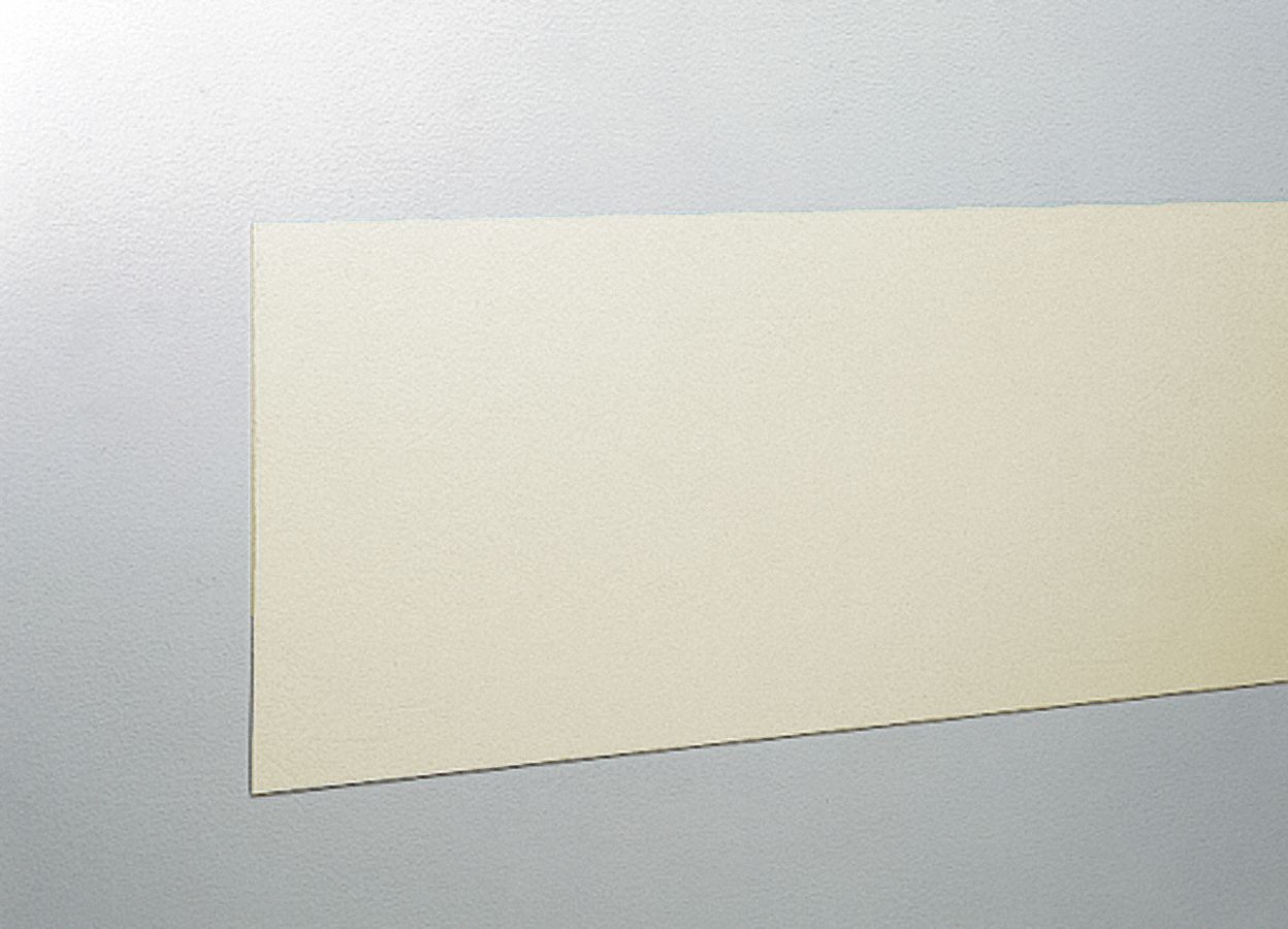 Rubstrip: PVC, 4 in x 8 ft Rail Size, Ivory, 0.06 in Thick, Textured, Contact Adhesive
