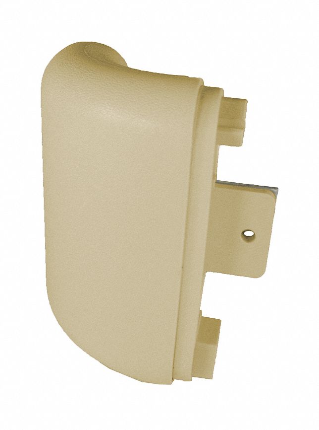 Handrail Corner: PVC, Tan, Ligature Resistant, Outside, BR-530, 3 1/8 in Overall Lg
