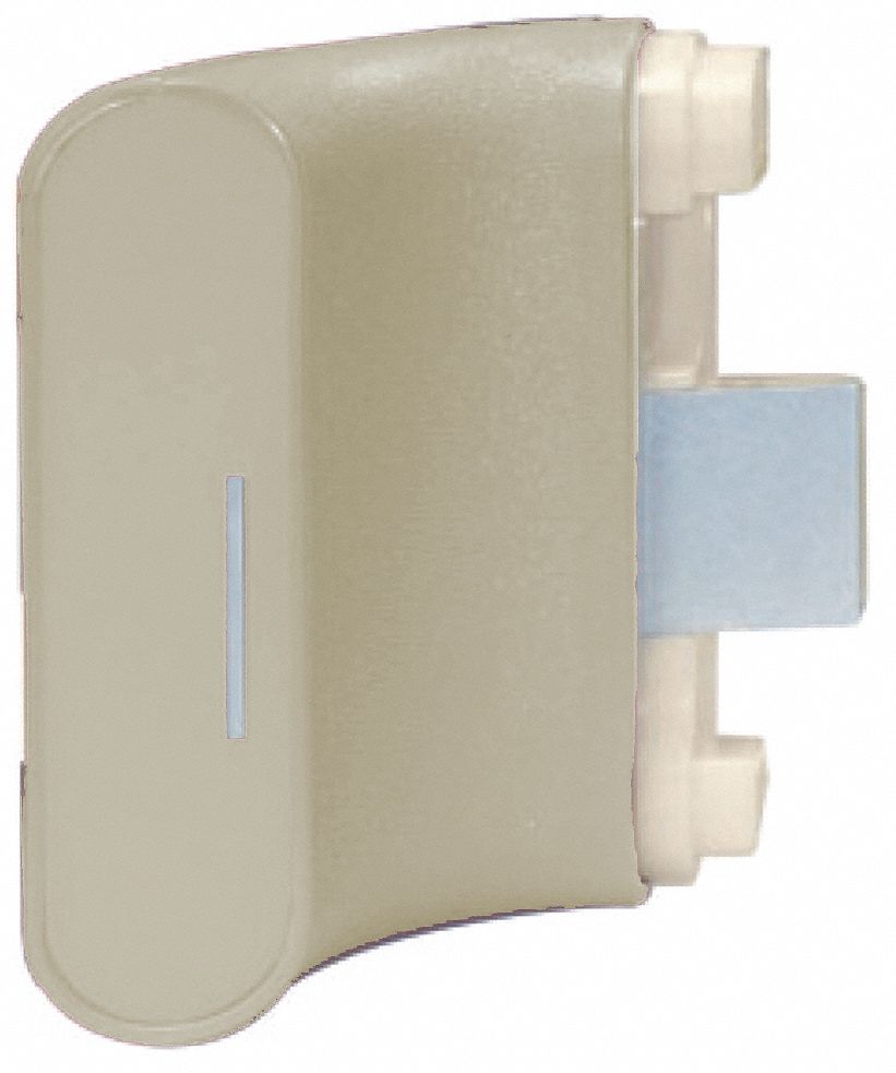 Handrail Return: PVC, Ivory, Ligature Resistant, BR-500, 2 15/16 in Overall Lg