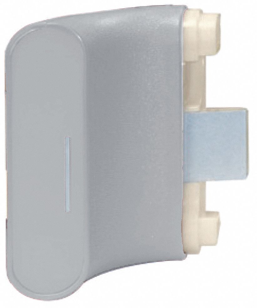 Handrail Return: PVC, Silver Gray, Ligature Resistant, BR-500, 2 15/16 in Overall Lg