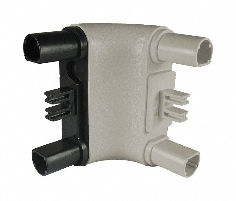 Handrail Corner: PVC, Silver Gray, Ligature Resistant, Inside, BR-500