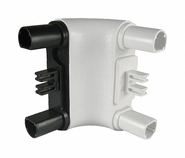 Handrail Corner: PVC, Linen White, Ligature Resistant, Inside, BR-500