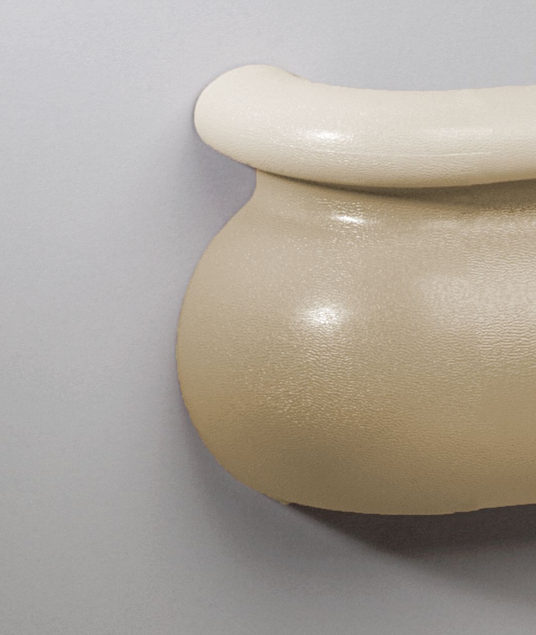 Handrail Return: PVC, Ivory, Not Ligature Resistant, BR-600, 3 3/16 in Overall Lg