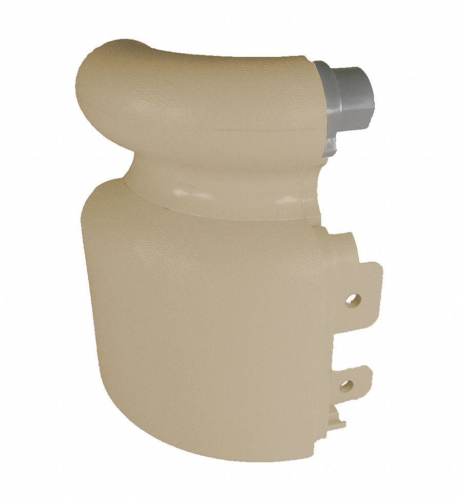 Handrail Return: PVC, Tan, Not Ligature Resistant, BR-400, 3 1/8 in Overall Lg