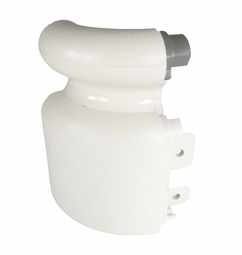 Handrail Return: PVC, Eggshell, Not Ligature Resistant, BR-400, 3 1/8 in Overall Lg