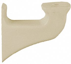 Bracket: Bracket, PVC, Tan, Round, 1 1/2 Inch, 2 5/8 in Mounted Ht