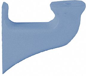 Bracket: Bracket, PVC, Windsor Blue, Round, 1 1/2 Inch, 2 5/8 in Mounted Ht