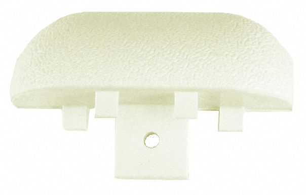 End Cap: WG-3, PVC, Eggshell, 2 15/16 in Overall Ht, 1 in Overall Lg