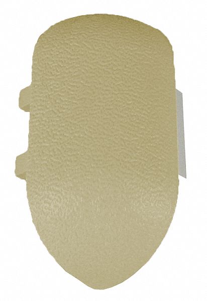 Corner: WG-3, PVC, Tan, 2 15/16 in Overall Ht, 1 in Overall Lg