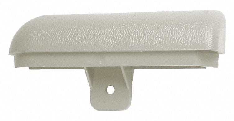 End Cap: WG-4, PVC, Linen White, 4 in Overall Ht, 3/4 in Overall Lg