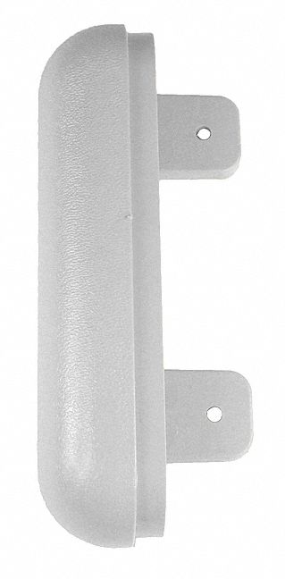 End Cap: WG-6C, PVC, Linen White, 6 in Overall Ht, 1 in Overall Lg