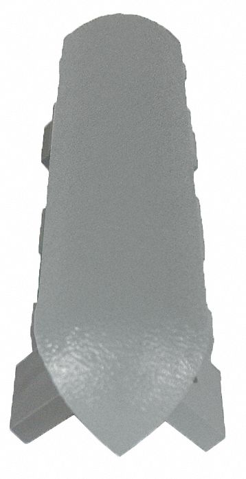 Corner: WG-8, PVC, Silver Gray, 8 in Overall Ht, 1 in Overall Lg